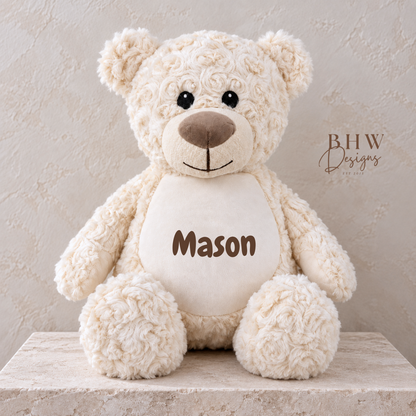 Personalise Cream Teddy Soft Toy