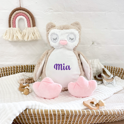 Personalised Owl Soft Toy Teddy