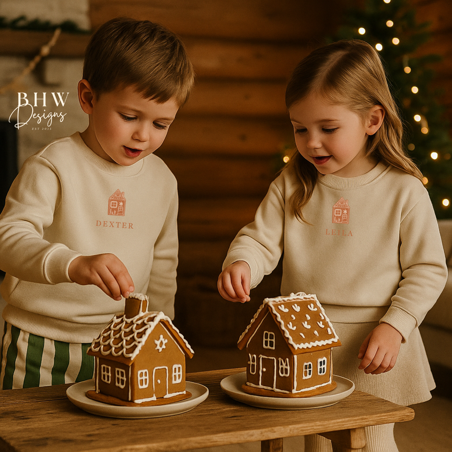 Personalised Gingerbread House Oat Sweatshirt