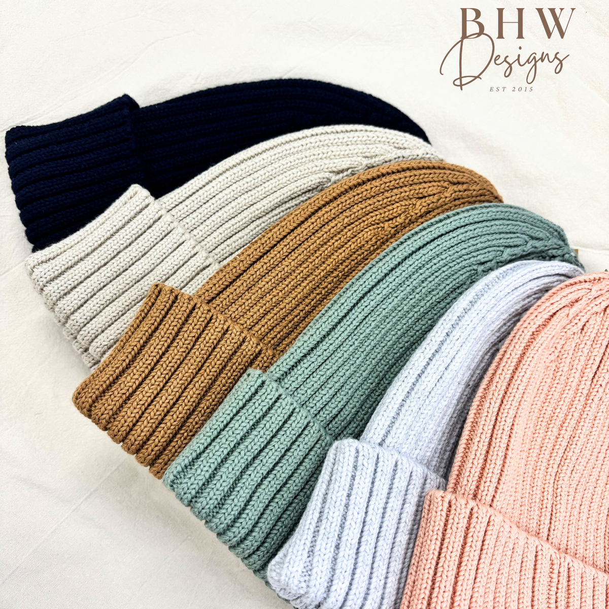 Organic Cotton Kids Beanie 3-7 years - Biscuit