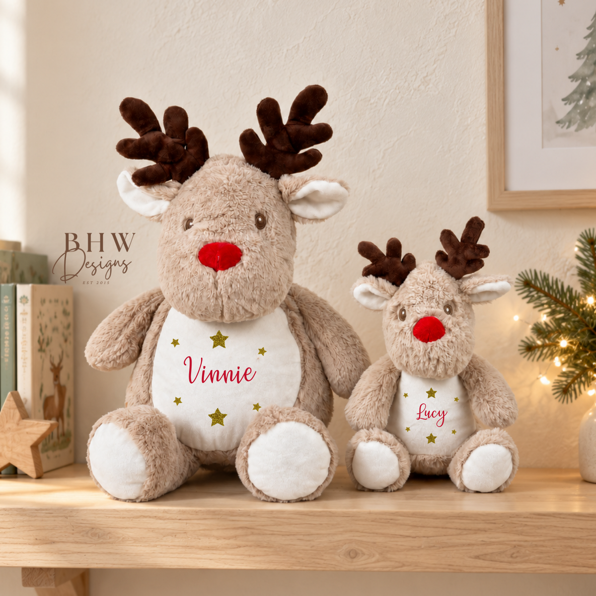 Personalised Name Reindeer Mini Soft Toy