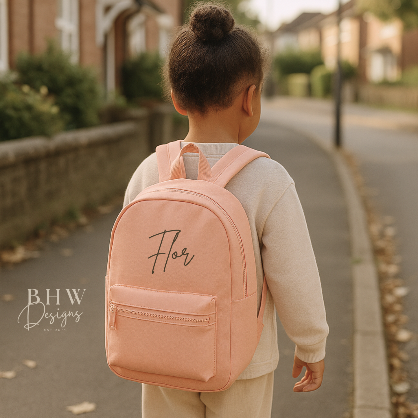 Personalised Kid's Mini Backpack - Peach