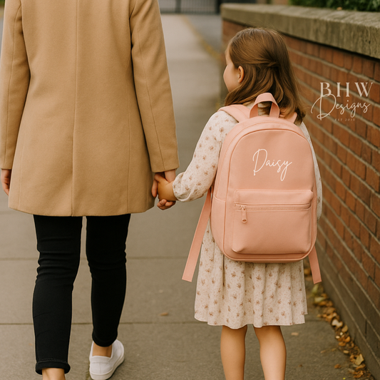 Personalised Kid's Mini Backpack - Peach