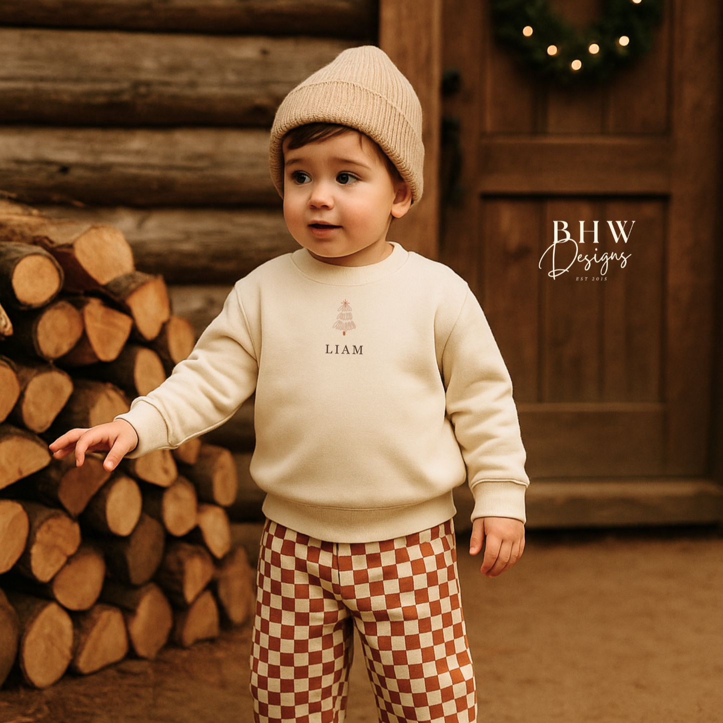 Personalised Christmas Tree Oat Sweatshirt