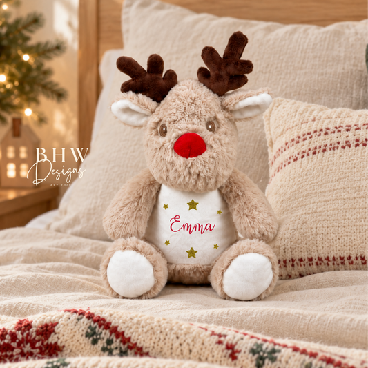 Personalised Name Reindeer Mini Soft Toy