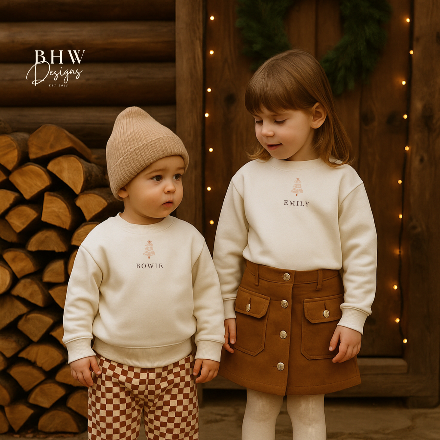 Personalised Christmas Tree Oat Sweatshirt