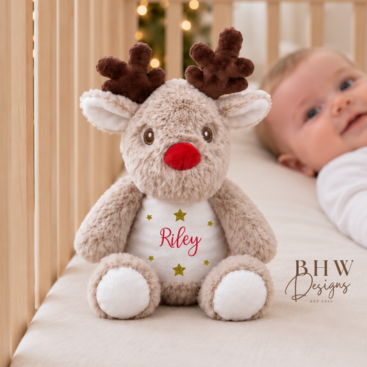 Personalised Name Reindeer Mini Soft Toy
