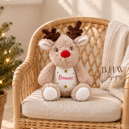 Personalised Name Reindeer Mini Soft Toy