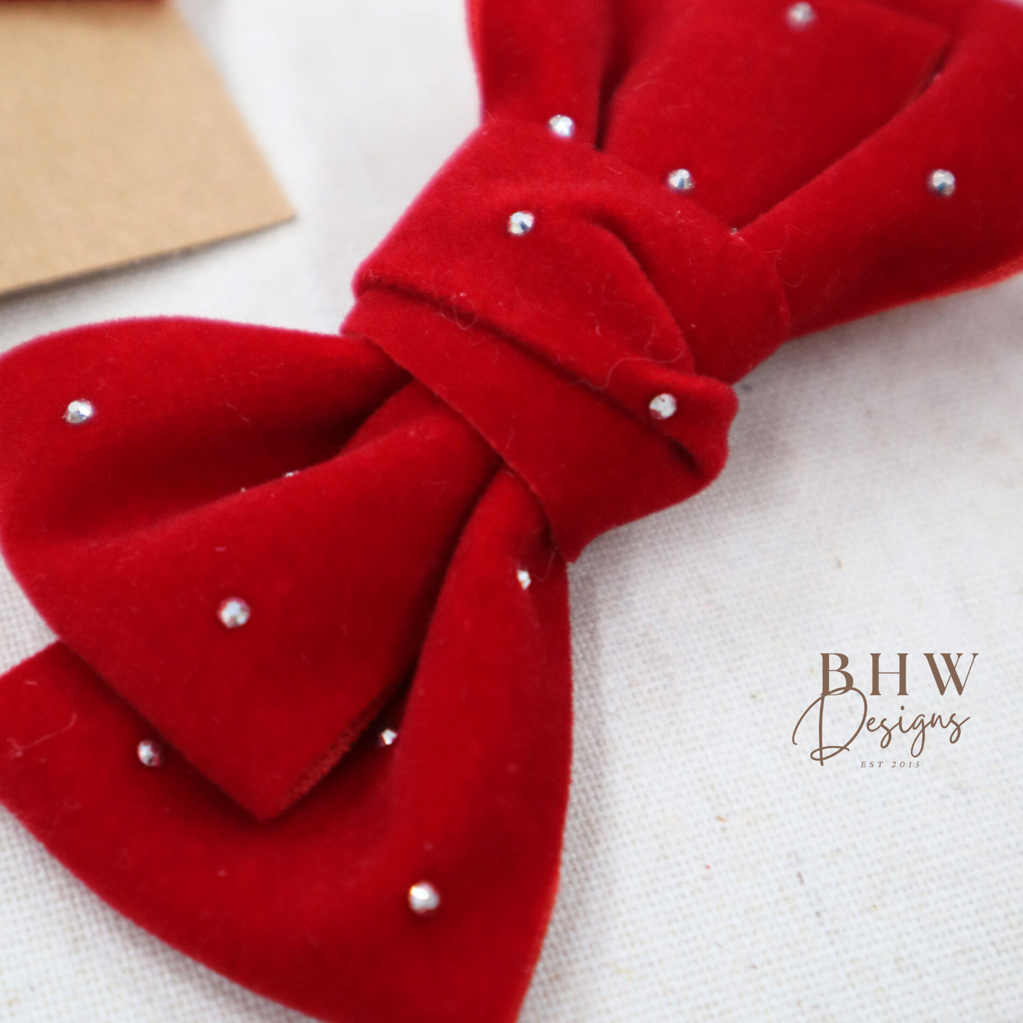 Red Sparkle Bow Clip