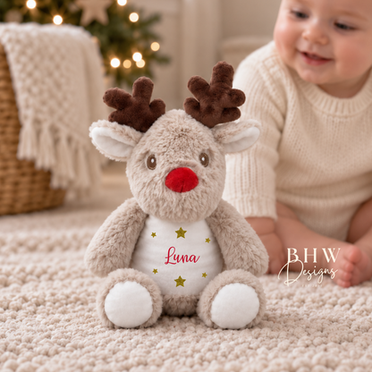 Personalised Name Reindeer Mini Soft Toy
