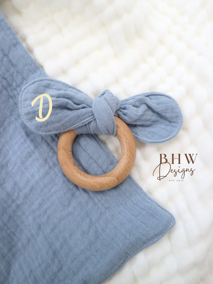 3 Piece Personalised Baby Set - Powder Blue