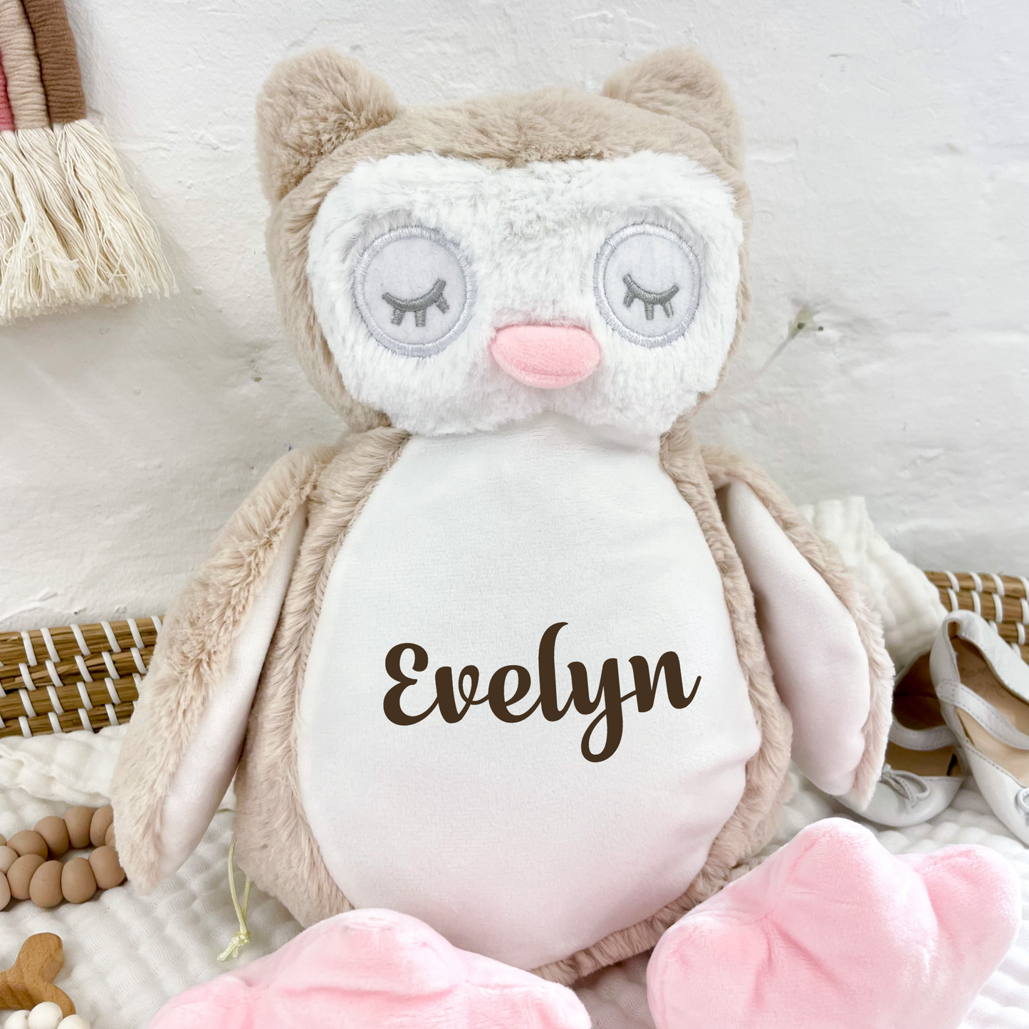 Personalised Owl Soft Toy Teddy