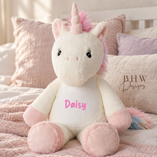 Personalised Unicorn Soft Toy