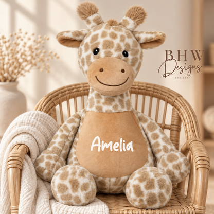 Personalised Giraffe Soft Toy