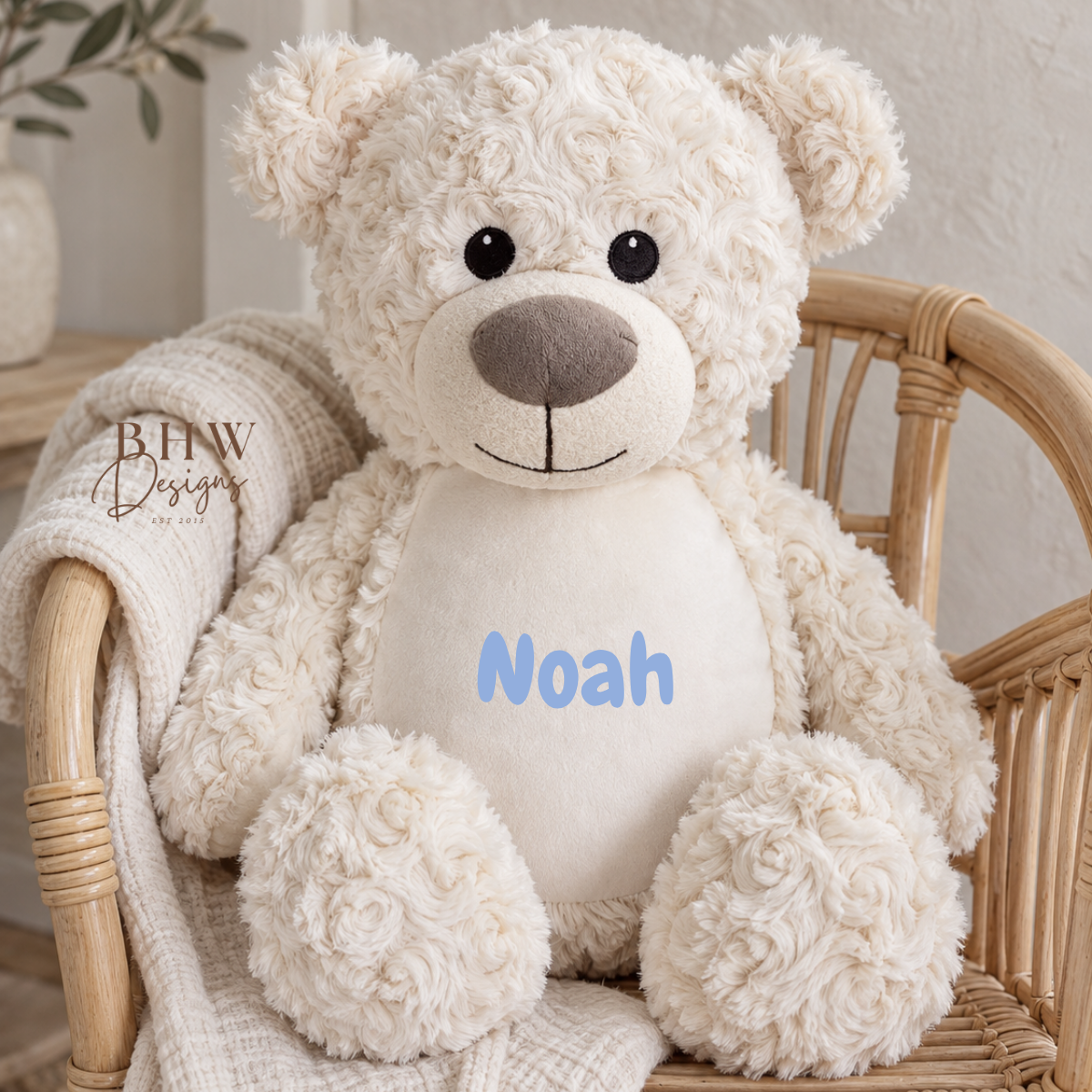 Personalise Cream Teddy Soft Toy