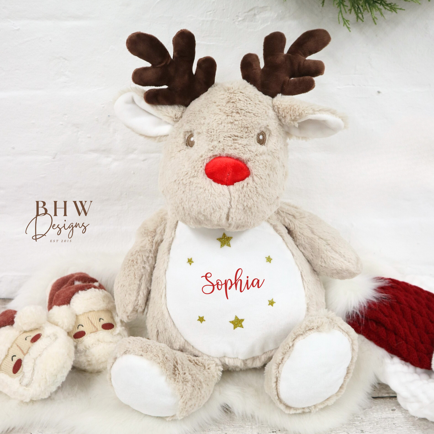 Personalised Reindeer Soft Toy