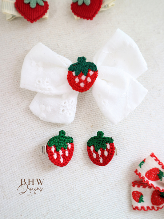Girl's Strawberry Hair bow Set