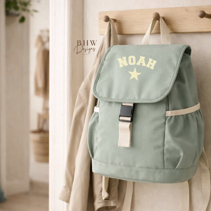 Personalised Kid's Adventure Backpack - Sage Green