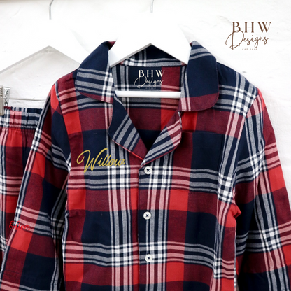 Personalised Children's Tartan Pyjamas