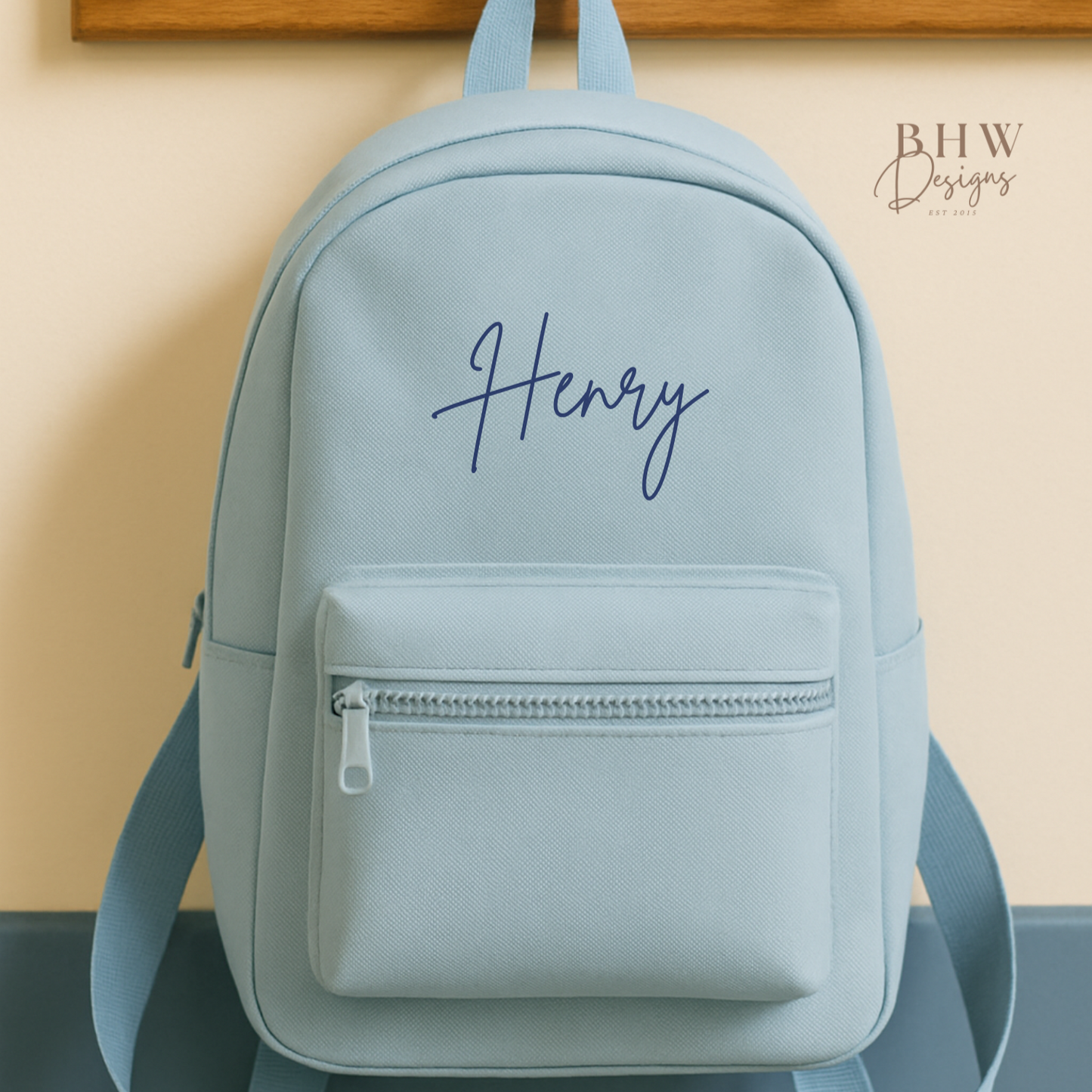 Personalised Kid's Mini Backpack - Baby Blue