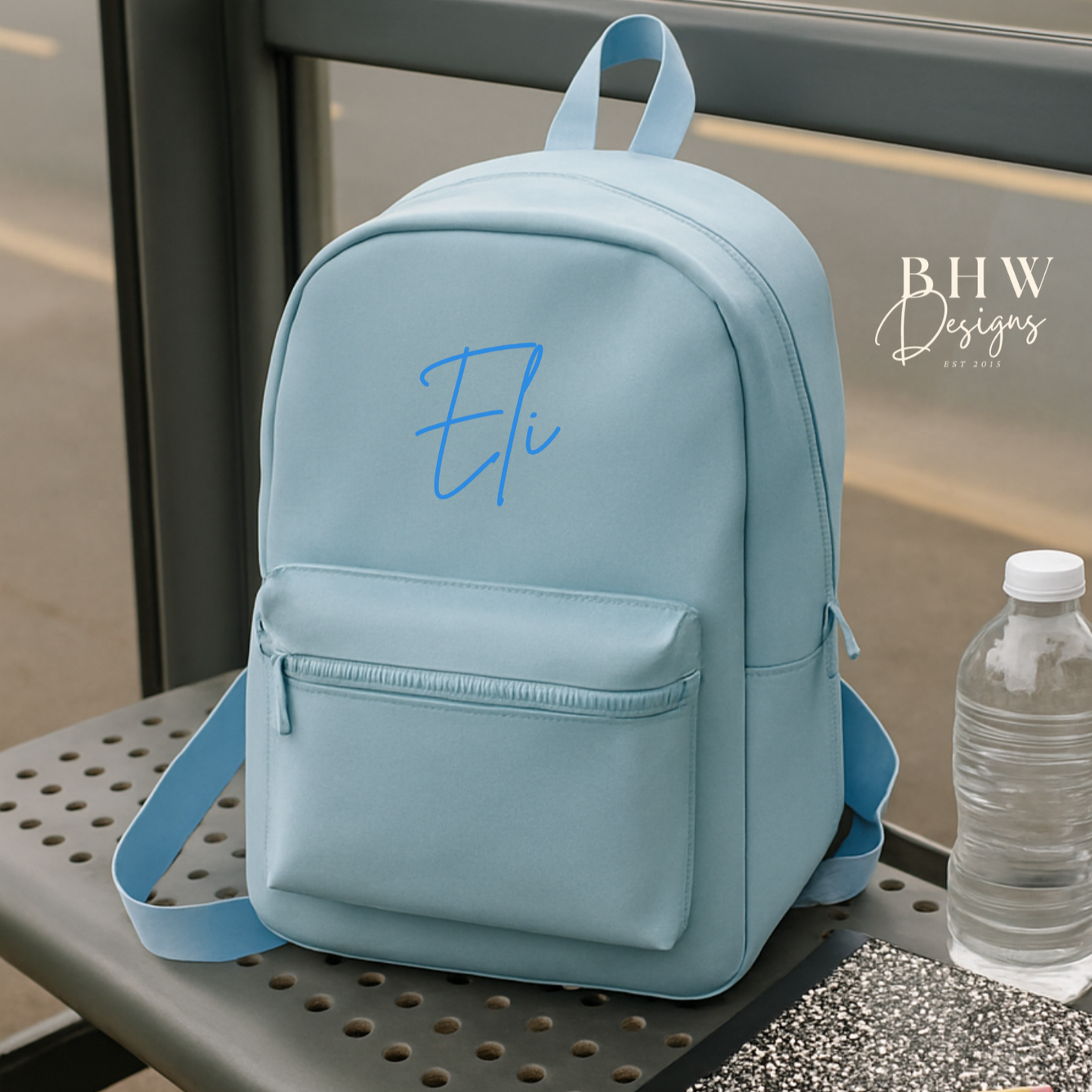 Personalised Kid's Mini Backpack - Baby Blue