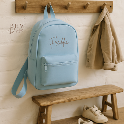 Personalised Kid's Mini Backpack - Baby Blue