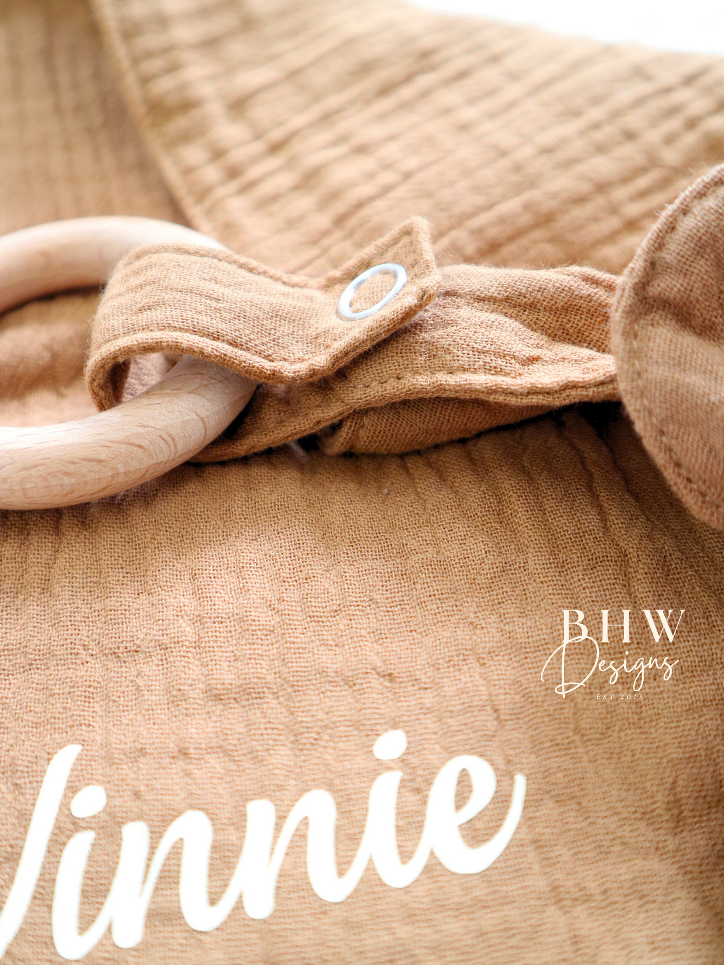 3 Piece Personalised Baby Set - Rust