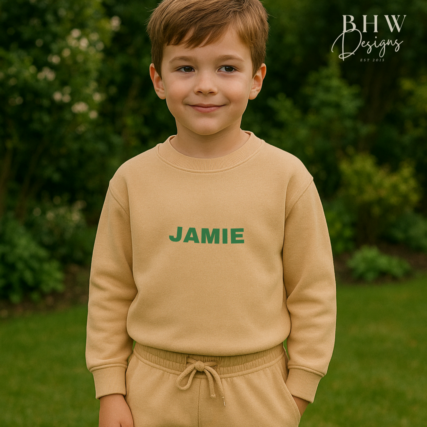 Personalised Sweatshirt and Short Jersey Set - Sand