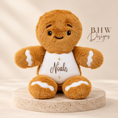 Personalised Name Gingerbread man Soft Toy
