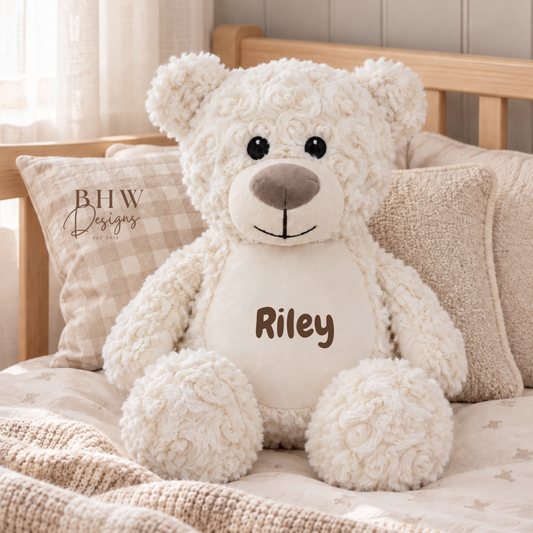 Personalise Cream Teddy Soft Toy