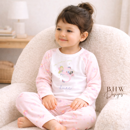 Personalised Birthday Fairy & Unicorn Pyjamas