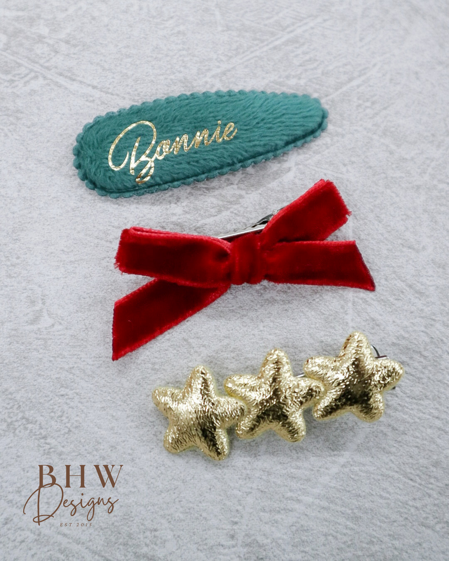 Personalised Name Hair Bow & clip set