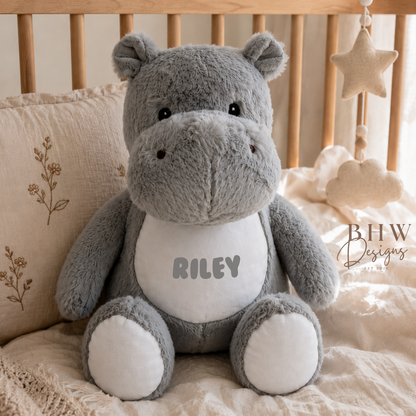 Personalised Hippo Soft Toy