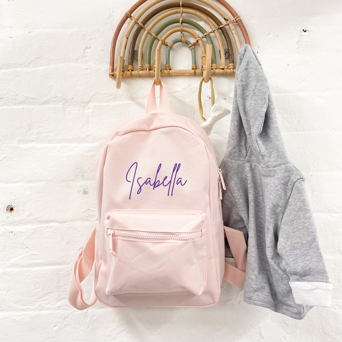 Personalised Kid's Mini Backpack - Baby Pink