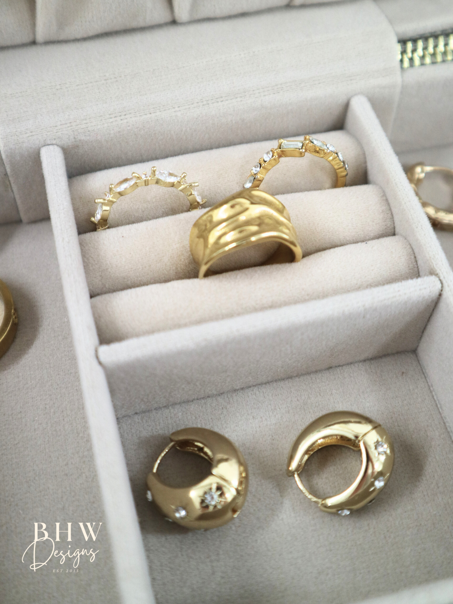 Personalised Velvet Jewellery Case - Moonstone