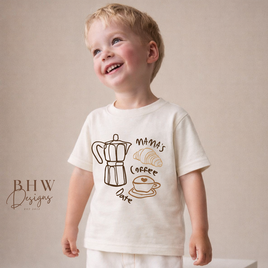 Mama's Coffee Date Kids T-Shirt
