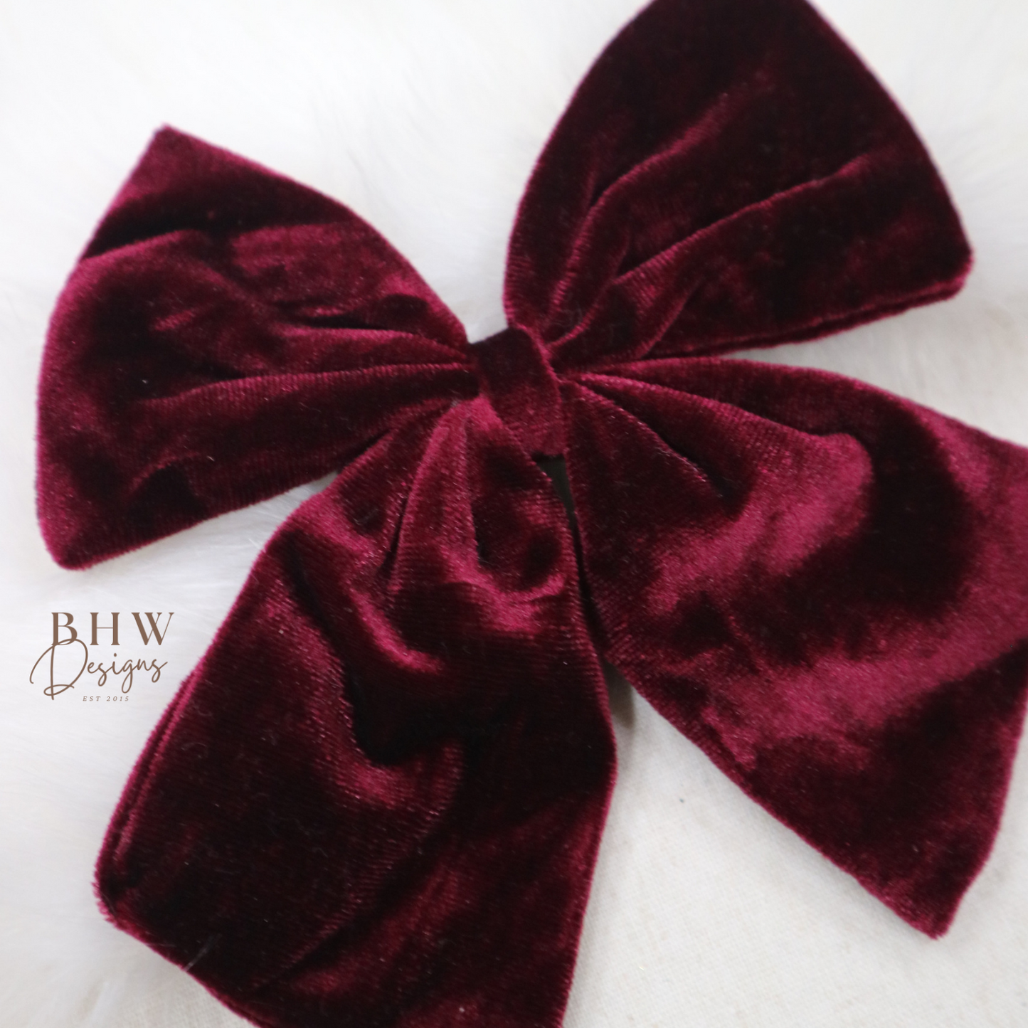 Large Burgundy Hair Bow