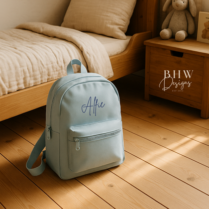 Personalised Kid's Mini Backpack - Baby Blue