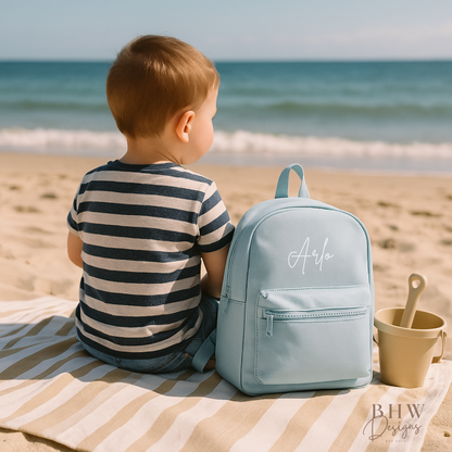 Personalised Kid's Mini Backpack - Baby Blue