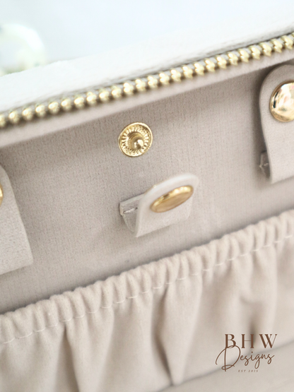 Personalised Velvet Jewellery Case - Moonstone