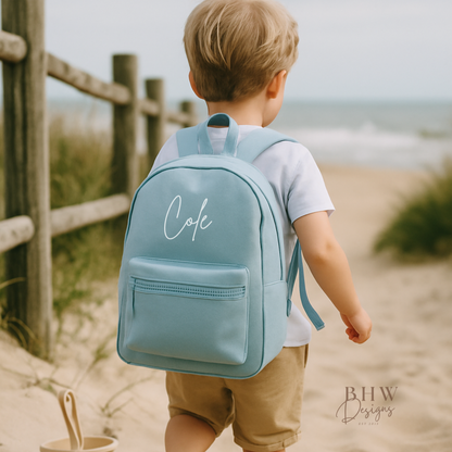 Personalised Kid's Mini Backpack - Baby Blue