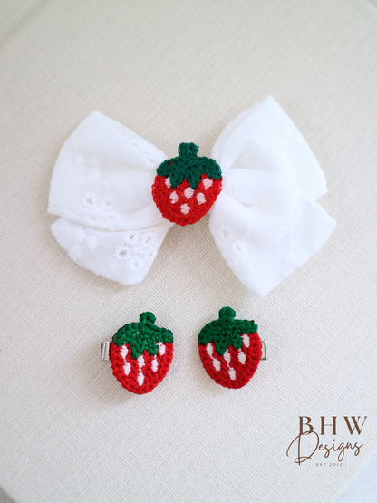Girl's Strawberry Hair bow Set