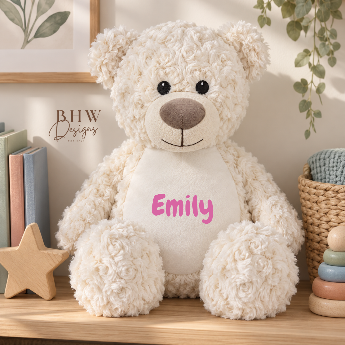 Personalise Cream Teddy Soft Toy
