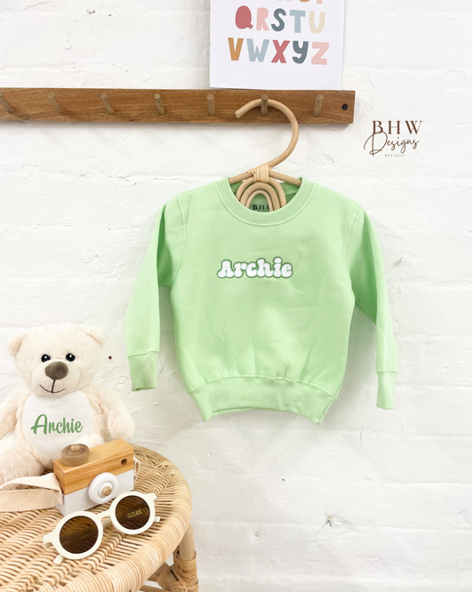 Personalised Sweatshirt - Pastel Green
