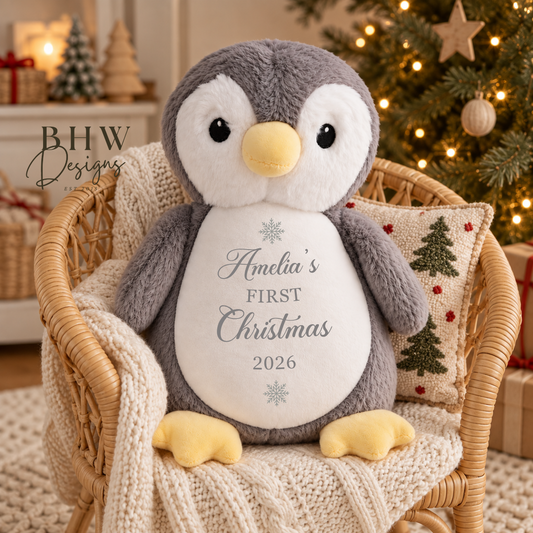 Personalised Penguin Soft Toy