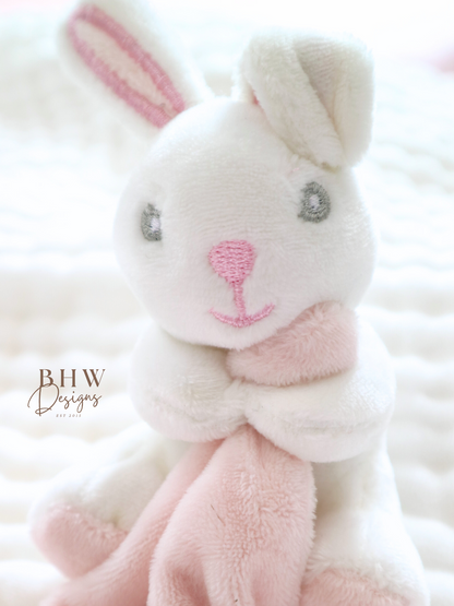Personalised Bunny Rattle Comforter