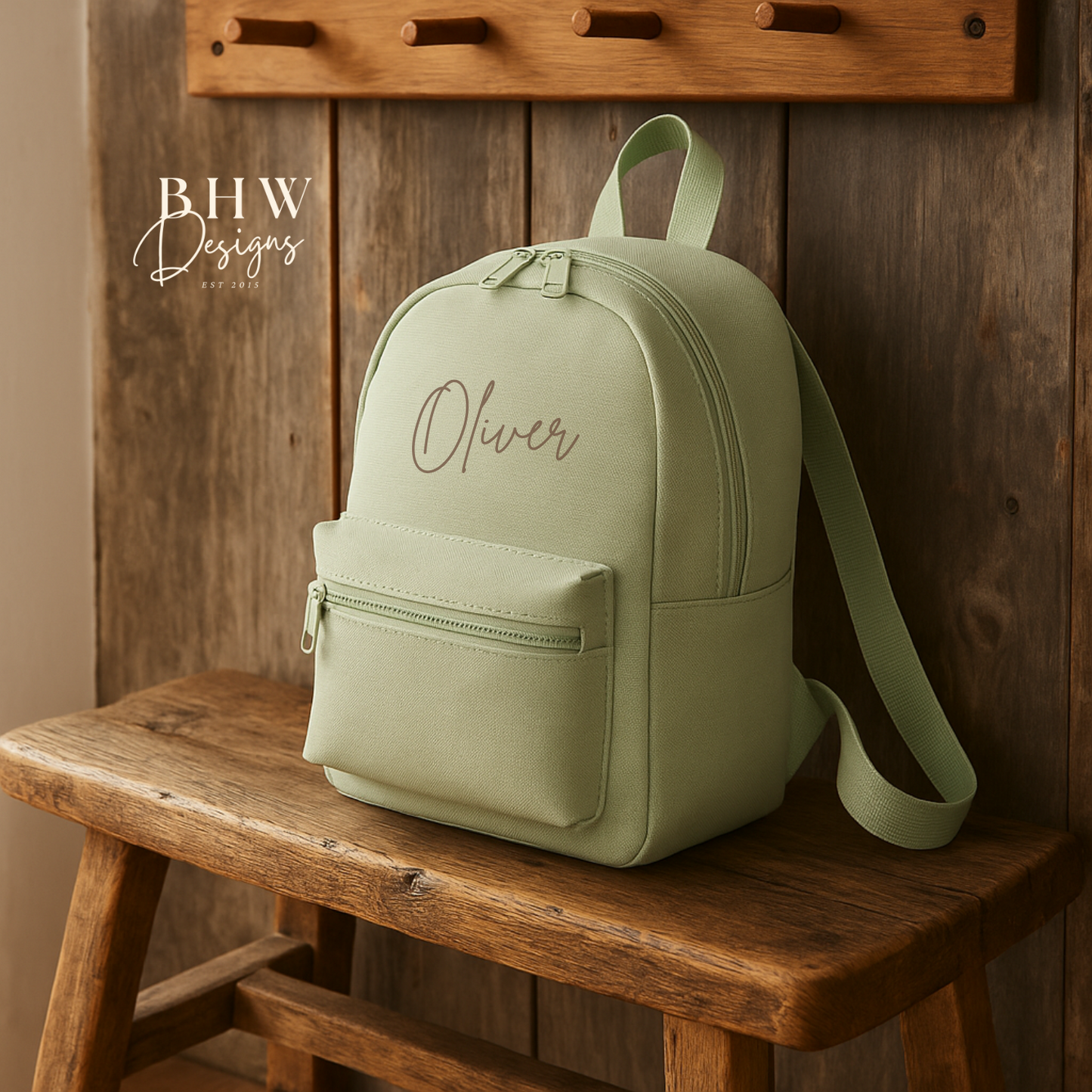Personalised Kid's Mini Backpack - Pistachio