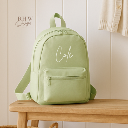 Personalised Kid's Mini Backpack - Pistachio