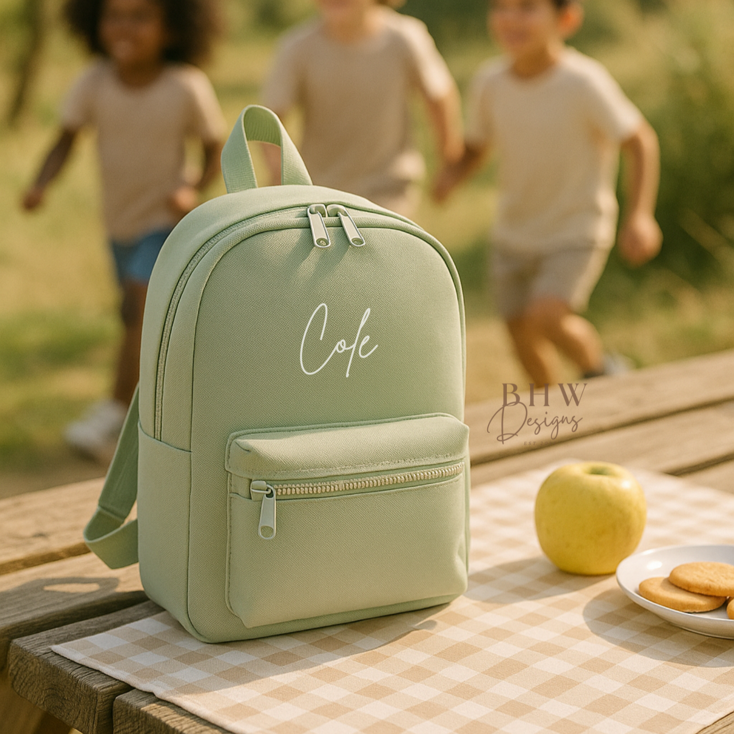 Personalised Kid's Mini Backpack - Pistachio