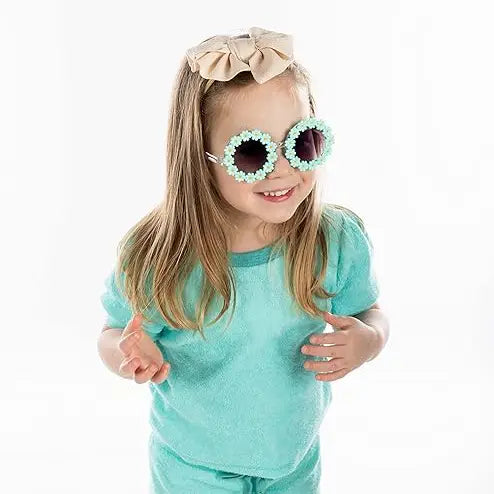 Children's Green Daisy Sunglasses